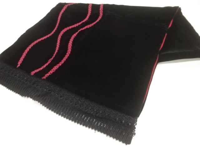 ビロードリボン織立涌模様ショール